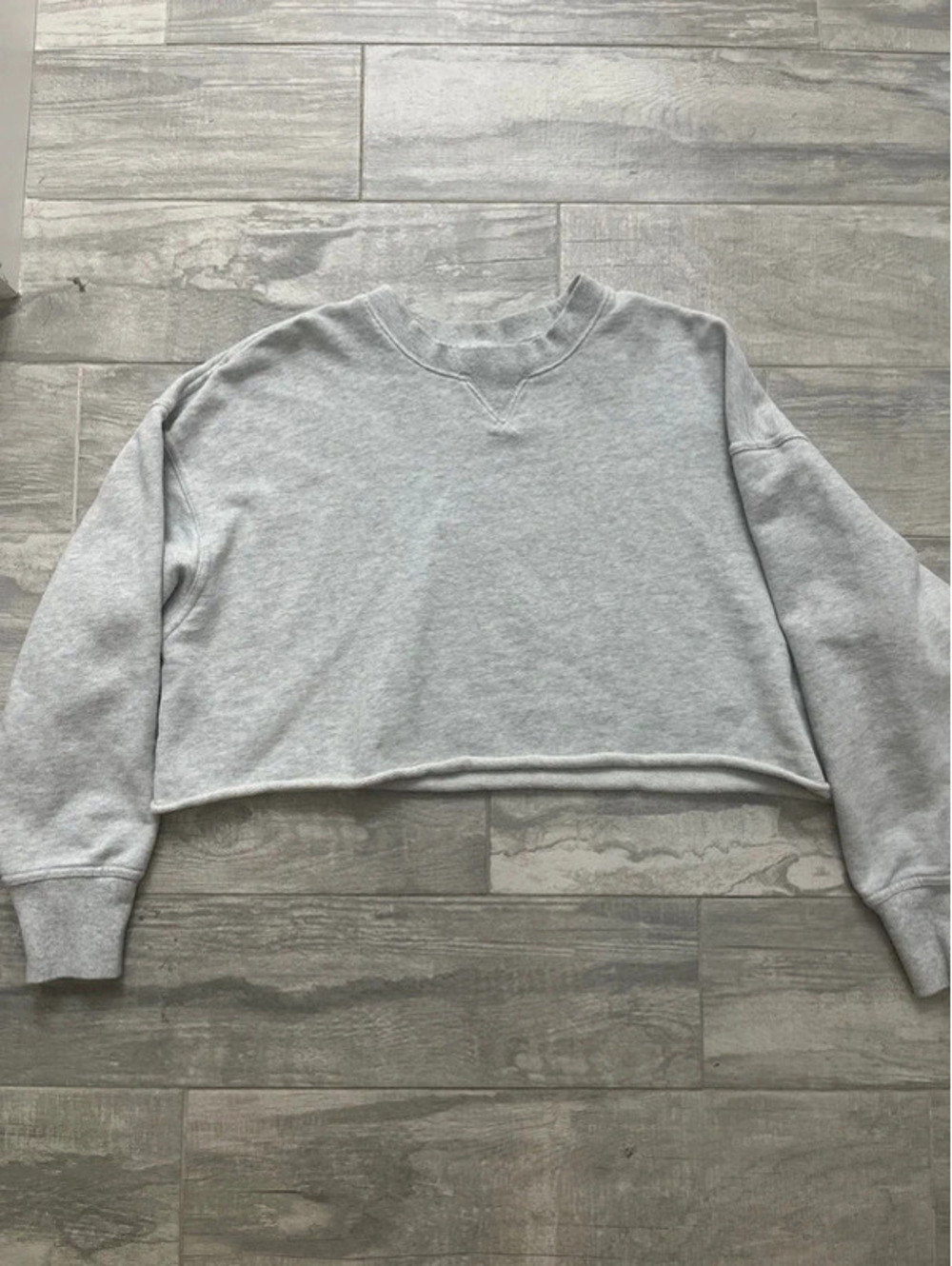 Offline by Aerie Cropped Gray Sweatshirt